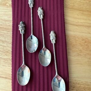 Santa Claus Silver Plated Spoon Set of 4